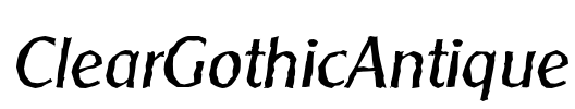ClearGothicAntique Font Image
