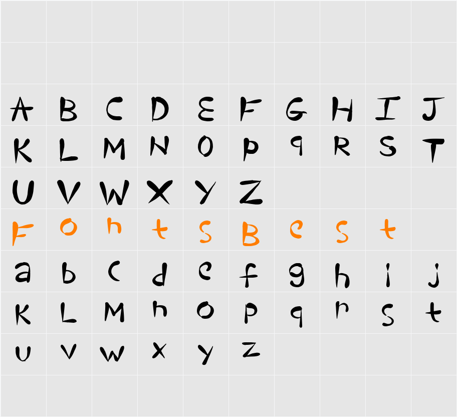 TearDrops Character Map
