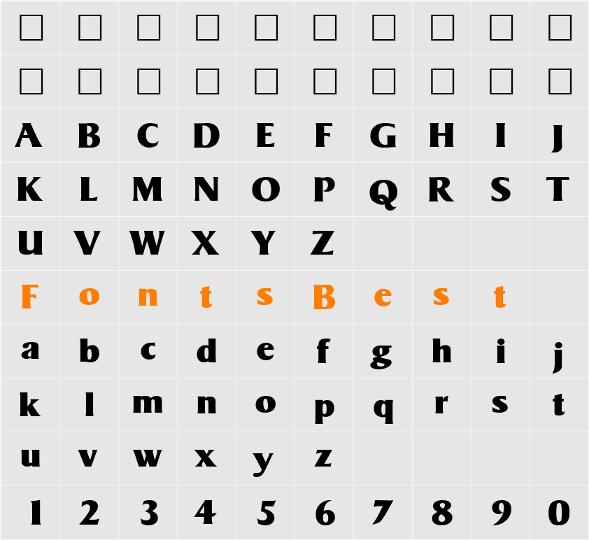 Sigvar-Heavy Character Map