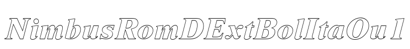 NimbusRomDExtBolItaOu1 Font Image