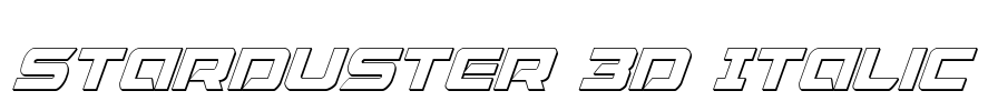 Starduster 3D Italic Font Image