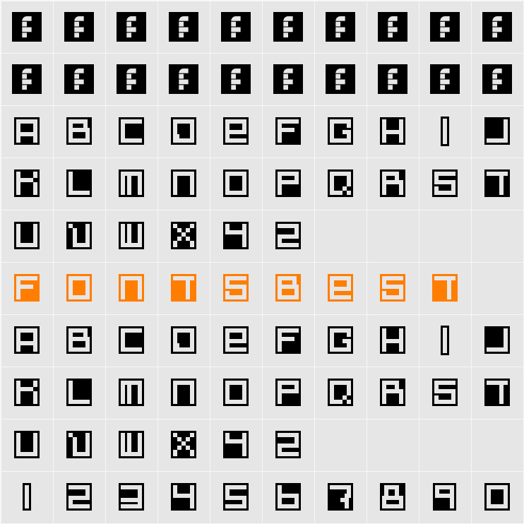 whiteonbox Character Map