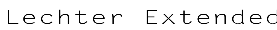 Lechter Extended Font Image