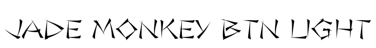 Jade Monkey BTN Light Font Image