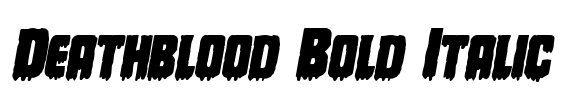 Deathblood Bold Italic Font Image