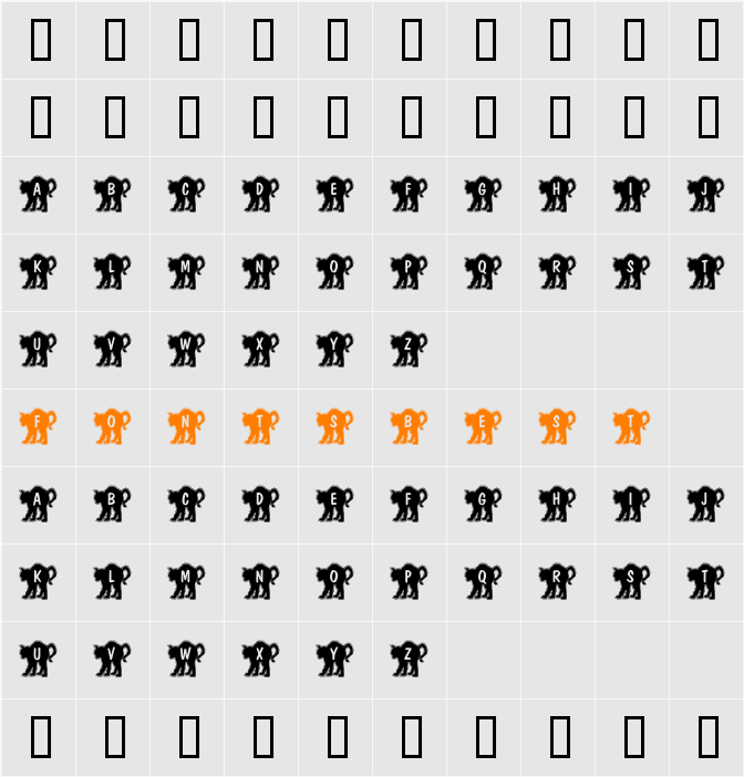 KR Hissy Fit  Character Map