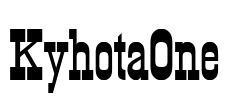 KyhotaOne Font Image