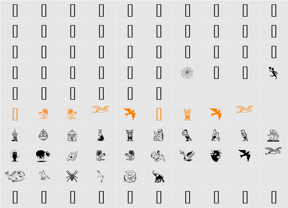Karen Helenes Dingbats Character Map
