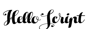 Hello Script Font Image