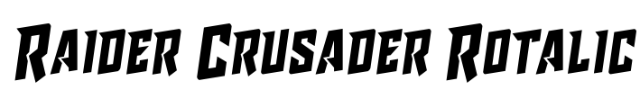 Raider Crusader Rotalic Font Image