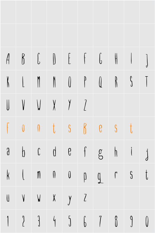 DCC - Long nails Character Map