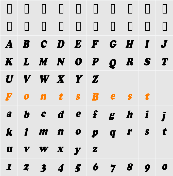 Marshmallow-Condensed Character Map