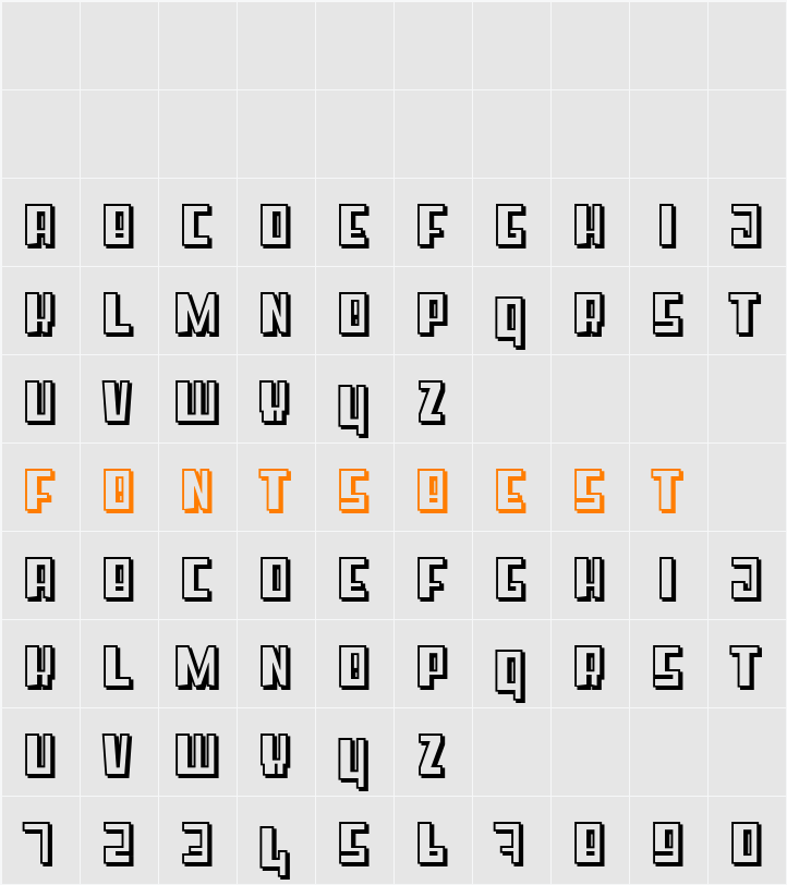 Super cube Blod Character Map