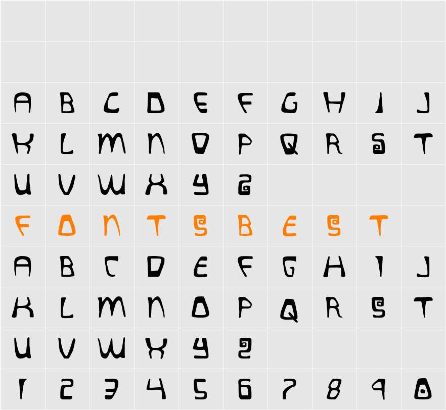 Quatl Character Map
