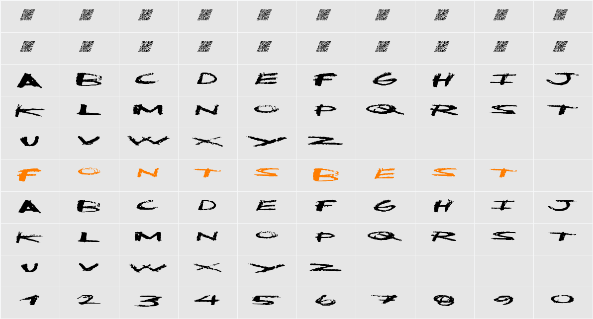 CleanDirty Character Map