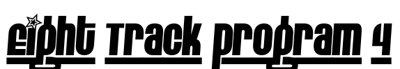 Eight Track program 4 Font Image