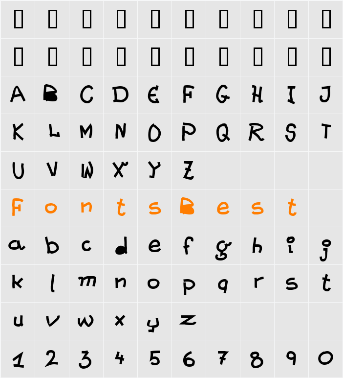 Kaesefuesse Character Map