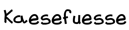Kaesefuesse Font Image