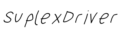SuplexDriver Font Image
