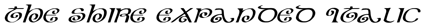 The Shire Expanded Italic Font Image