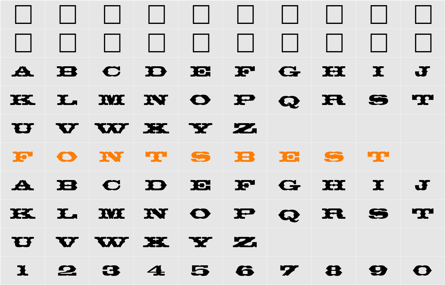 Thunderbird DB Character Map