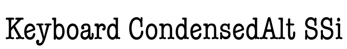 Keyboard CondensedAlt SSi
