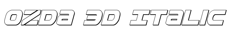 Ozda 3D Italic