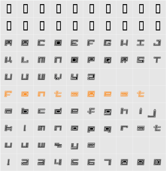 453-CAI978 Character Map