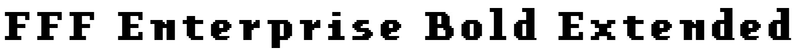 FFF Enterprise Bold Extended Font Image