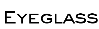 Eyeglass Font Image