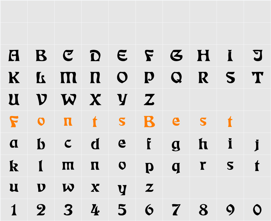 Eckmann Wd Character Map