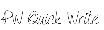 PW Quick Write