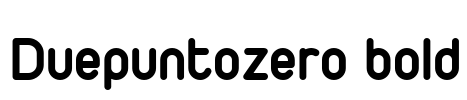 Duepuntozero bold Font Image