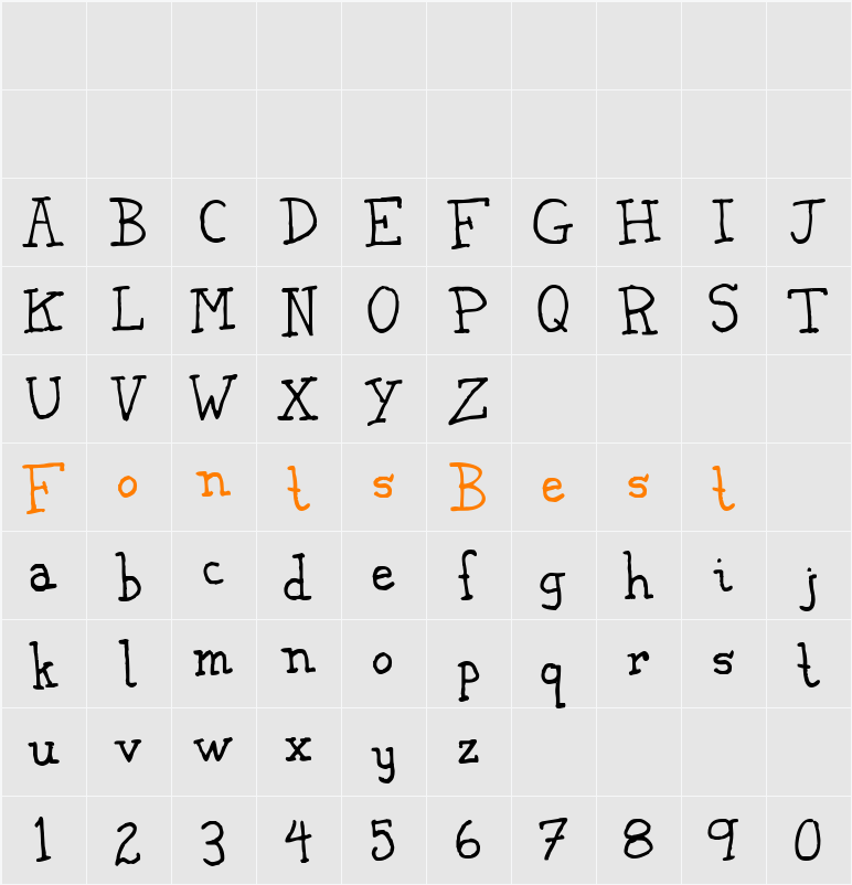 KooRear Character Map