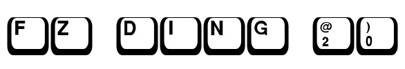 FZ DING 20 Font Image