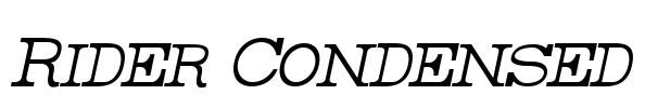 Rider Condensed