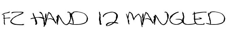 FZ HAND 12 MANGLED Font Image