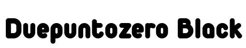 Duepuntozero Black Font Image