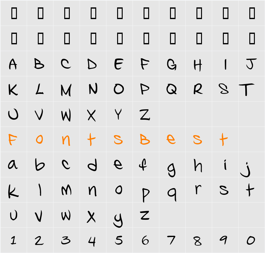 Kosal says hy Character Map