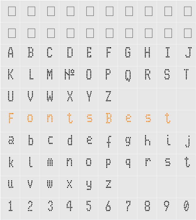 J_EKR Character Map