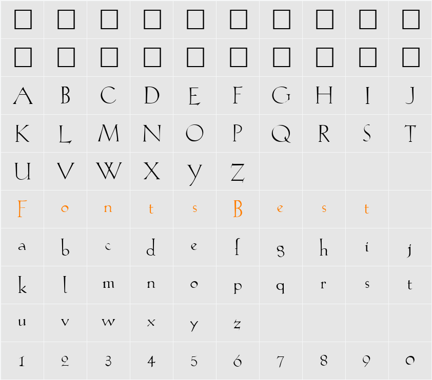 Lilith-Light Character Map