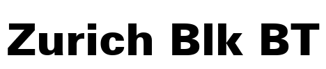 Zurich Blk BT Font Image