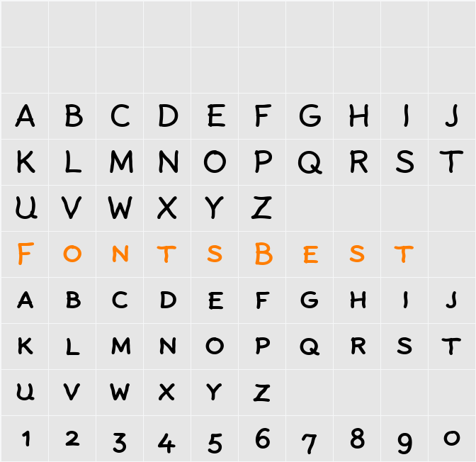Rattlescript-MediumCaps Character Map