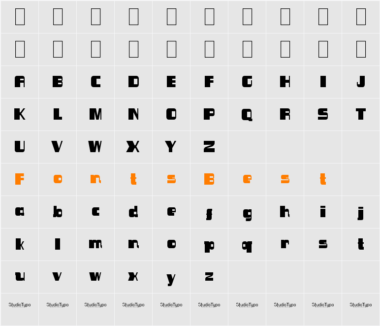 Sinema Character Map