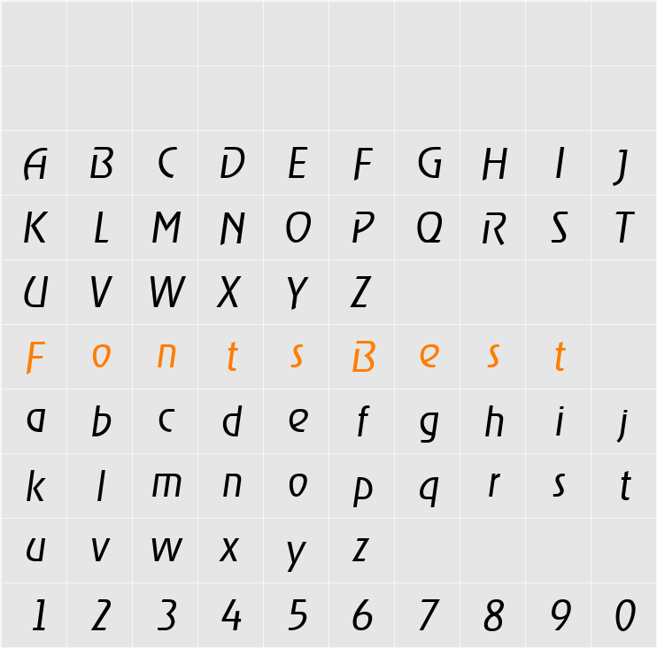 JoeBecker-Light Character Map