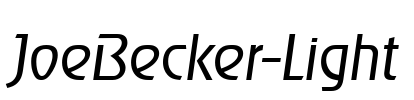 JoeBecker-Light Font Image