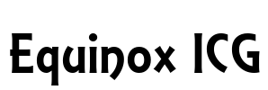 Equinox ICG Font Image