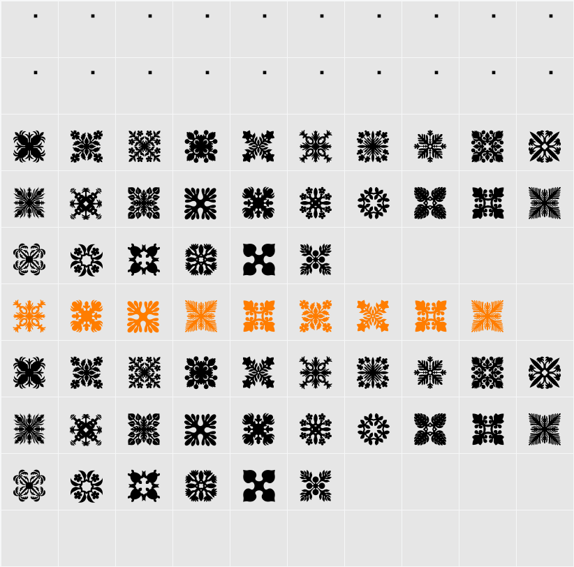 Hawaiian Quilt2 Character Map