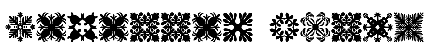Hawaiian Quilt2 Font Image