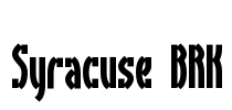 Syracuse BRK Font Image